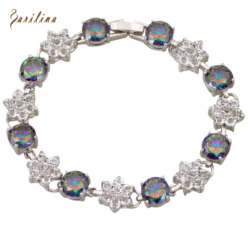 Brilliant Wedding & engagement jewelry ! Square Rainbow Mystic & white Topaz Silver Filled bracelets & bangles for women B425
Brilliant Wedding & engagement jewelry ! Square Rainbow Mystic & white Topaz Silver Filled bracelets & bangles for women B425