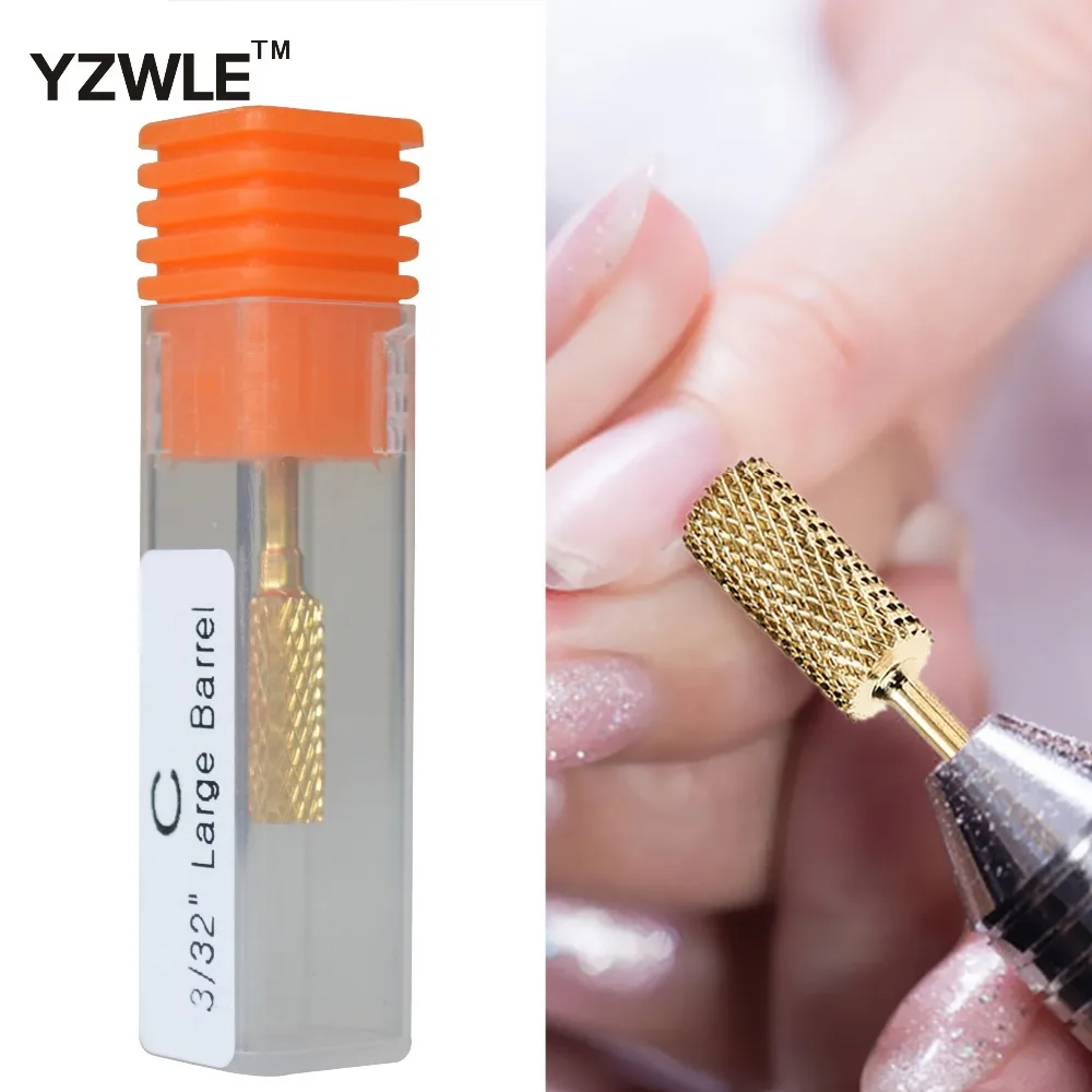 YZWLE YG8 Tungsten Steel C Size(3/32" Large Barrel) Gold Plated Nail Drill Bit / Grinding Head Tool For Nail Art Drill Machine
YZWLE YG8 Tungsten Steel C Size(3/32" Large Barrel) Gold Plated Nail Drill Bit / Grinding Head Tool For Nail Art Drill Machine