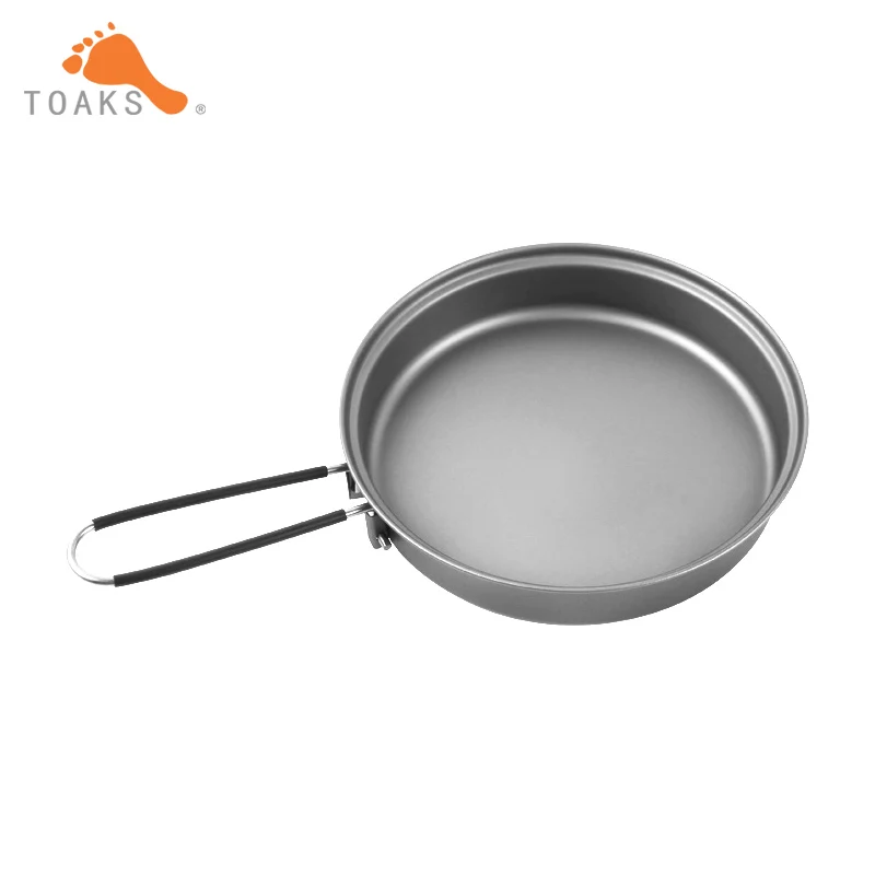 TOAKS Titanium Frying Pan Cookware Set With Folding Handle Diameter Eco-friendly Ultraight Titanium Pan 145mm
TOAKS Titanium Frying Pan Cookware Set With Folding Handle Diameter Eco-friendly Ultraight Titanium Pan 145mm