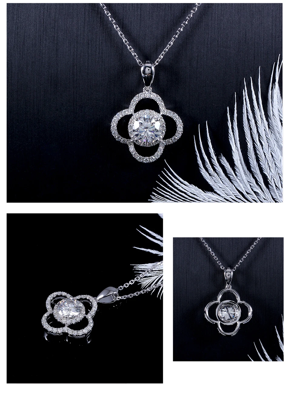 moissanite flower necklace (1)