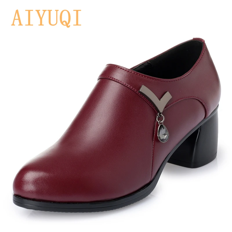 AIYUQI Women shoes 2019 new autumn genuine leather women dress shoes, simple wild round mid heel shoes, trend party shoes women
AIYUQI Women shoes 2019 new autumn genuine leather women dress shoes, simple wild round mid heel shoes, trend party shoes women