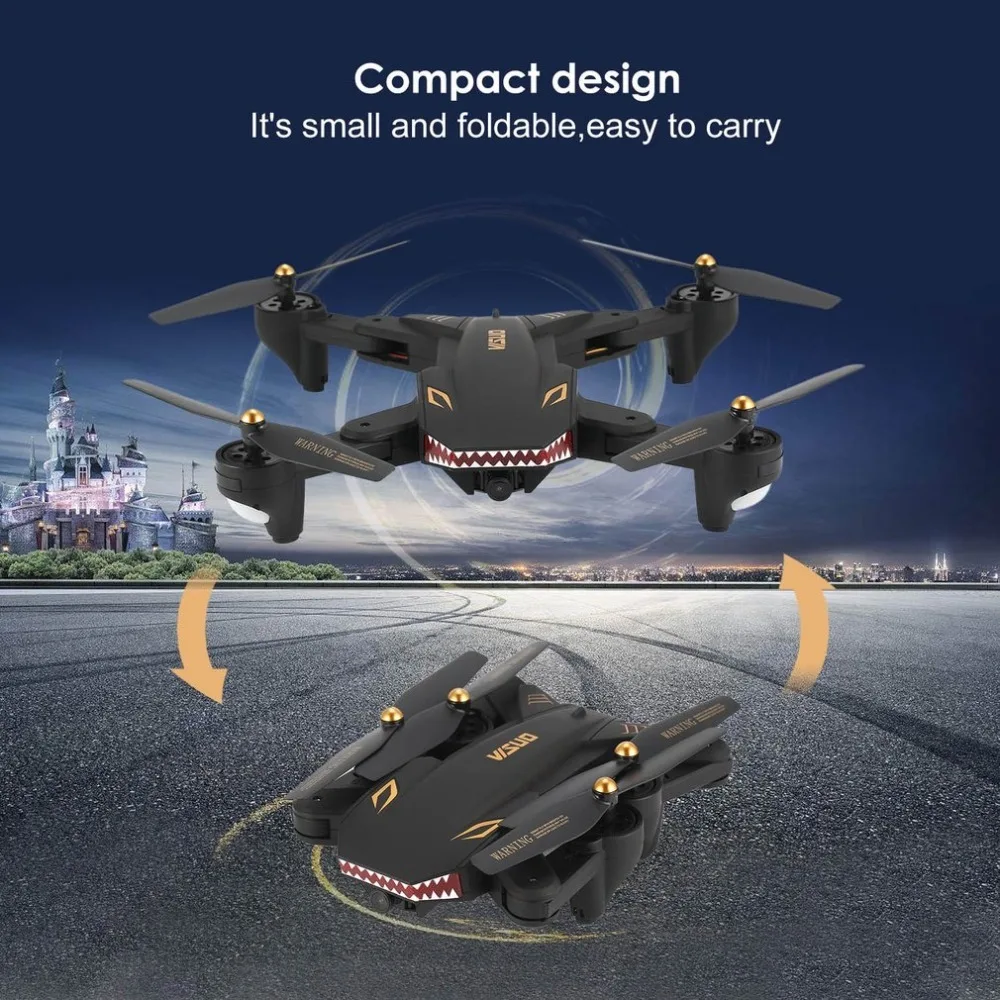 VISUO XS809S RC Drone WiFi FPV Wide Angle 720P Camera Altitude Hold Foldable Headless Mode One Key Return Quadcopter
VISUO XS809S RC Drone WiFi FPV Wide Angle 720P Camera Altitude Hold Foldable Headless Mode One Key Return Quadcopter
