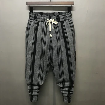 2018 Summer New Men's Cotton and Linen Stripes Pencil Pants Slim Casual Ankle-Length Lightweight Trousers Korean Style Fashion
2018 Summer New Men's Cotton and Linen Stripes Pencil Pants Slim Casual Ankle-Length Lightweight Trousers Korean Style Fashion