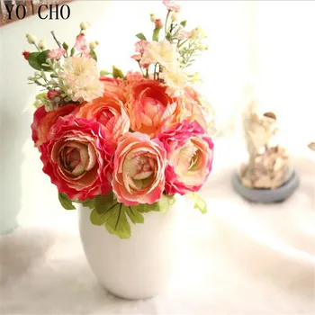 YO CHO Artificial Peony Flowers Party Rose Silk Wedding Decoration Fake 7 Heads Eustoma Fleurs Para Hogar Christmas Plants Home
YO CHO Artificial Peony Flowers Party Rose Silk Wedding Decoration Fake 7 Heads Eustoma Fleurs Para Hogar Christmas Plants Home