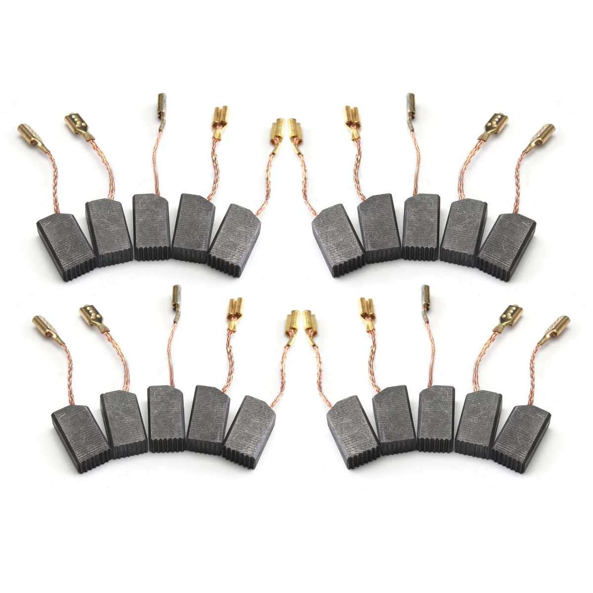 20pcs/Lot Black Conductive Carbon Motor Brushes Set For Electric Drill 100mm Angle Grinder with Copper wire 6mm*8mm*14mm Mayitr