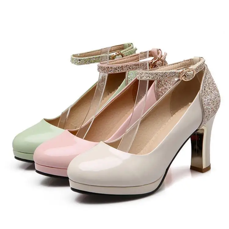 19ss Spring and autumn round toe women's shoes small size high heels buckle platform large size single shoes
19ss Spring and autumn round toe women's shoes small size high heels buckle platform large size single shoes