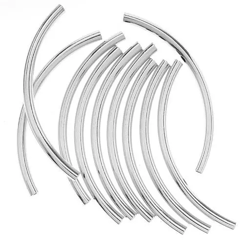 100pcs/set Silver Gold Plated Long Curved Noodle Tube Beads for DIY Jewelry Findings 2x25 2x35mm
100pcs/set Silver Gold Plated Long Curved Noodle Tube Beads for DIY Jewelry Findings 2x25 2x35mm
