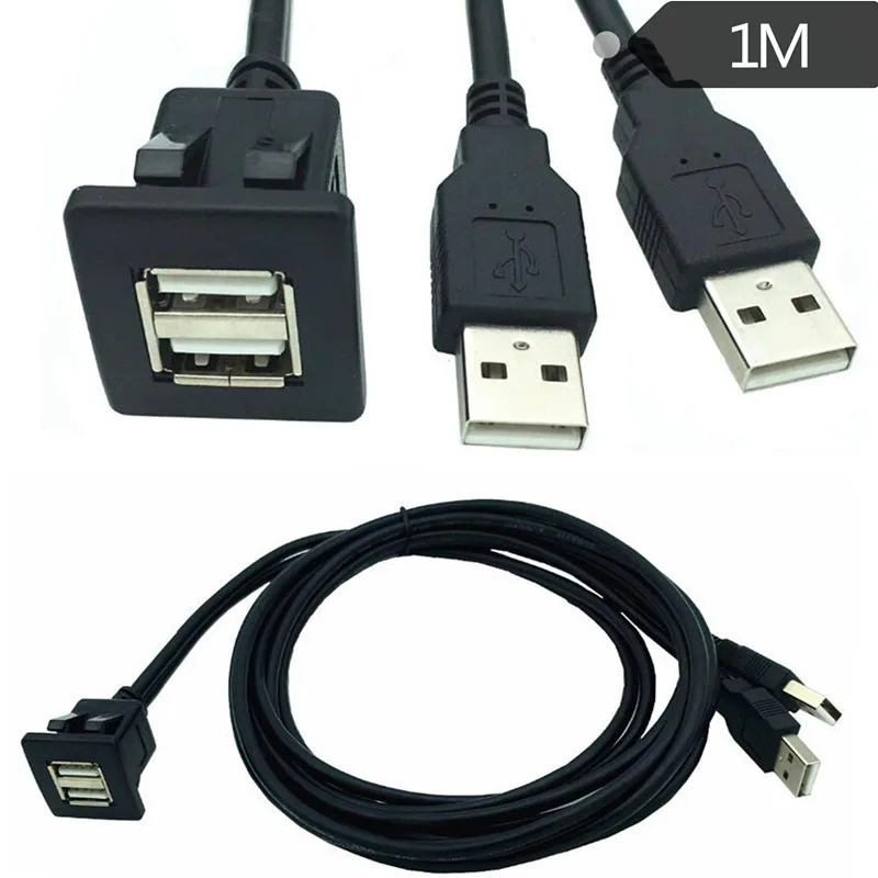 USB Male to Female AUX Flush Panel Mount Extension Cable for Car Truck Boat Motorcycle Dashboard (Square Head)
USB Male to Female AUX Flush Panel Mount Extension Cable for Car Truck Boat Motorcycle Dashboard (Square Head)