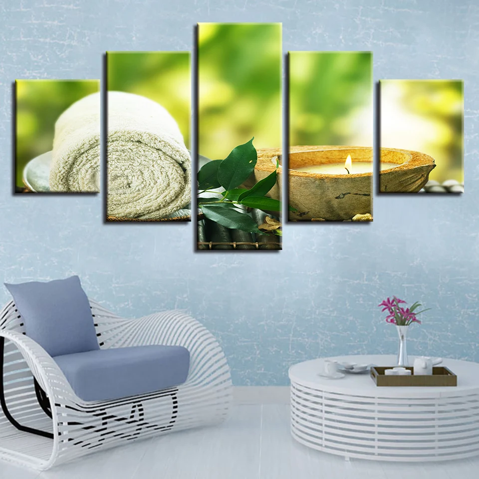 Canvas Pictures Home Decor HD Prints 5 Pieces Towel Leaf Candle Paintings Spa Massage Posters Modular Living Room Wall Art Frame
Canvas Pictures Home Decor HD Prints 5 Pieces Towel Leaf Candle Paintings Spa Massage Posters Modular Living Room Wall Art Frame