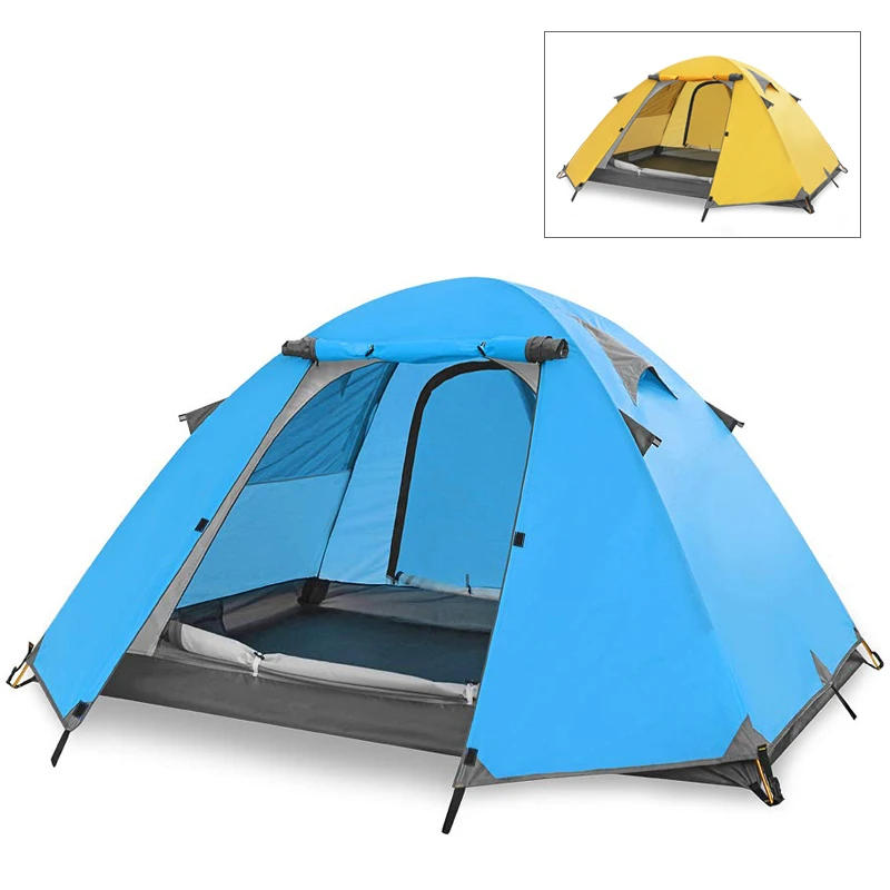 Outdoor 2-3 Person Camping Tent Double Layer Waterproof 4 Season 3-Person Backpacking Tent Tents for Camping
Outdoor 2-3 Person Camping Tent Double Layer Waterproof 4 Season 3-Person Backpacking Tent Tents for Camping