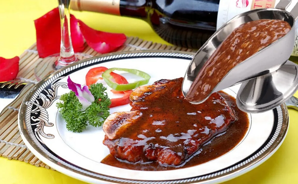 Новый соус лодки из нержавеющей стали Beefsteak лодка контейнер тарелка посуда|sauce