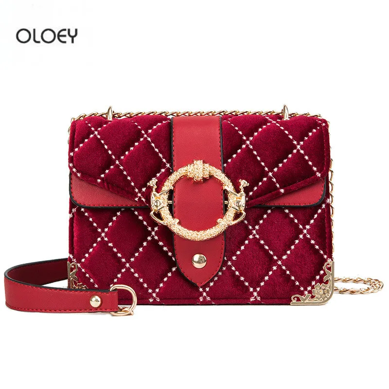 OLOEY Women's new autumn winter velvet bag rhombic pattern wild chain bag shoulder bag crossbody fashion square bag metal lock
OLOEY Women's new autumn winter velvet bag rhombic pattern wild chain bag shoulder bag crossbody fashion square bag metal lock