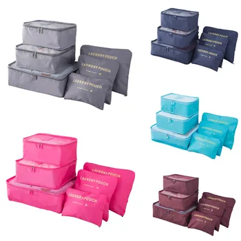 Miss Lulu (1 Set of 6 Pieces) Women Polyester Multifunctional Storage Bag Organiser Pouch Portable Travel Purse E6874 
Miss Lulu (1 Set of 6 Pieces) Women Polyester Multifunctional Storage Bag Organiser Pouch Portable Travel Purse E6874