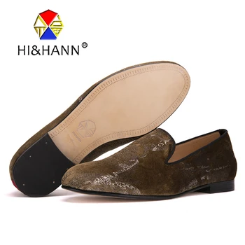 Brown velvet men handmade shoes with Graffiti printing Genuine leather insole and outsole luxurious Party male loafers
Brown velvet men handmade shoes with Graffiti printing Genuine leather insole and outsole luxurious Party male loafers