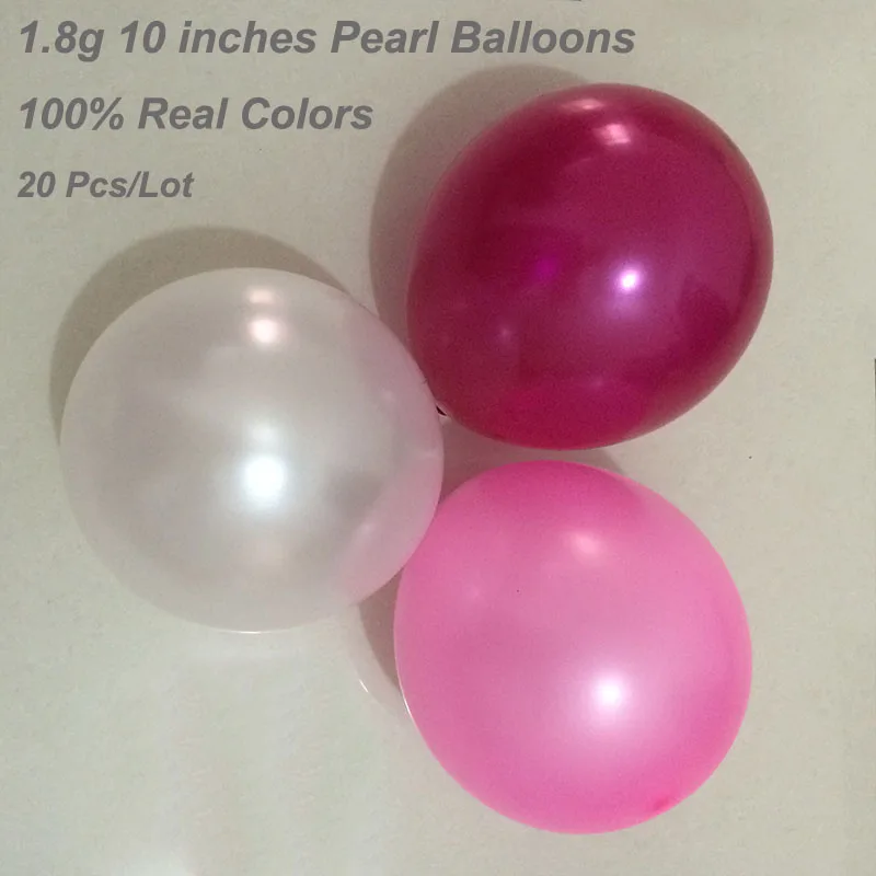 Pink/White/Fuchsia Mixed 20pcs/Lot 10Inch 1.8g Latex Pearl Balloons Birthday Wedding Bridal Baby Shower Party Decoration Balloon
Pink/White/Fuchsia Mixed 20pcs/Lot 10Inch 1.8g Latex Pearl Balloons Birthday Wedding Bridal Baby Shower Party Decoration Balloon