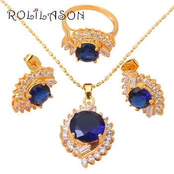 Popular style gold Tone Blue Zircon Crystal Jewelry Sets Earrings Necklace Ring sz #6 #8 #7 #9 Fashion Jewelry JS238
Popular style gold Tone Blue Zircon Crystal Jewelry Sets Earrings Necklace Ring sz #6 #8 #7 #9 Fashion Jewelry JS238