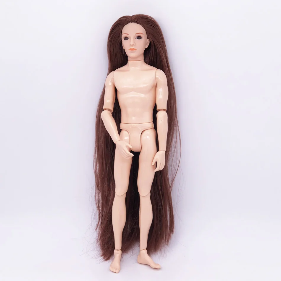 3D кукла с глазами для мальчиков/с 14 искусственными волосами/супер длинные волосы