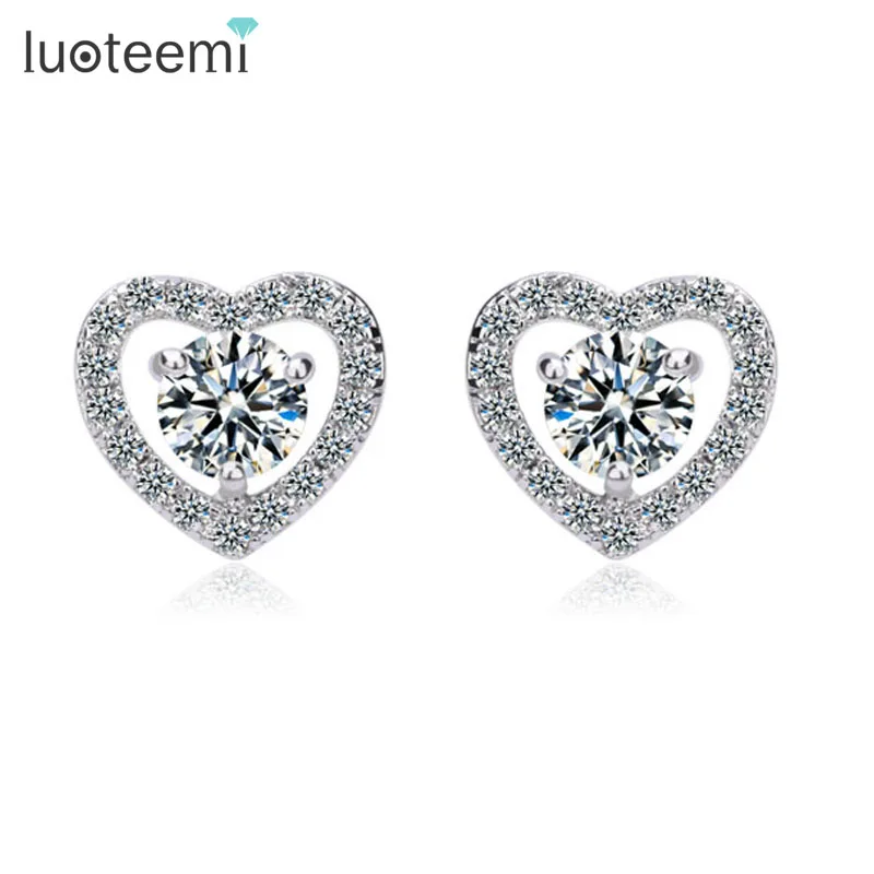 LUOTEEMI Arrows & Hearts Perfect Cutting Clear Zircon Heart Stud Earrings for Women High Quality Jewelry Wedding Bridal Gift
LUOTEEMI Arrows & Hearts Perfect Cutting Clear Zircon Heart Stud Earrings for Women High Quality Jewelry Wedding Bridal Gift