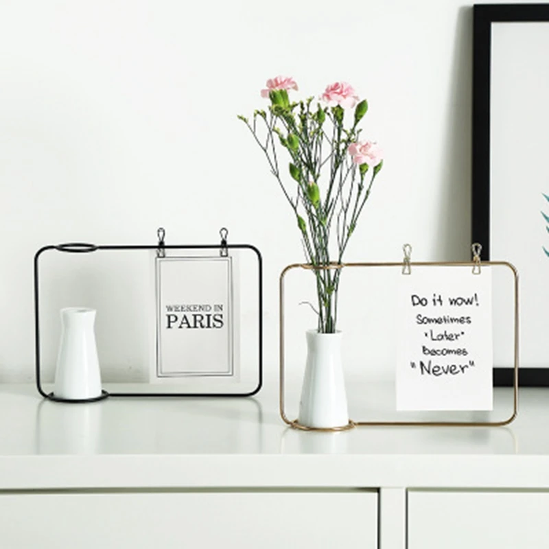 High Quality Dual-Use Hydroponics Vase Iron Photo Frame Hydroponics Flower Green Plant Planter Home Garden Beautiful Decoration
High Quality Dual-Use Hydroponics Vase Iron Photo Frame Hydroponics Flower Green Plant Planter Home Garden Beautiful Decoration
