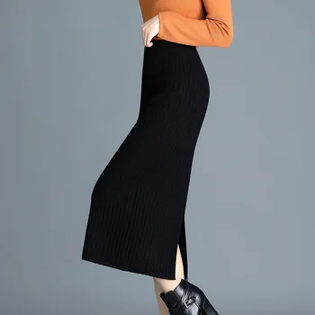 2018 New Autumn Winter Knitted Women's Skirt Elegant Black Gray Lady Skirts Back Split Elastic Slim High Waist Long Pencil Skirt
2018 New Autumn Winter Knitted Women's Skirt Elegant Black Gray Lady Skirts Back Split Elastic Slim High Waist Long Pencil Skirt