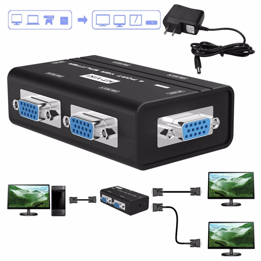 MT-2502AS 1 PC to 2 Port Monitor Switch Box RGB Splitter VGA Video LCD Splitter Box Adapter Monitor Support Hot Swap
MT-2502AS 1 PC to 2 Port Monitor Switch Box RGB Splitter VGA Video LCD Splitter Box Adapter Monitor Support Hot Swap