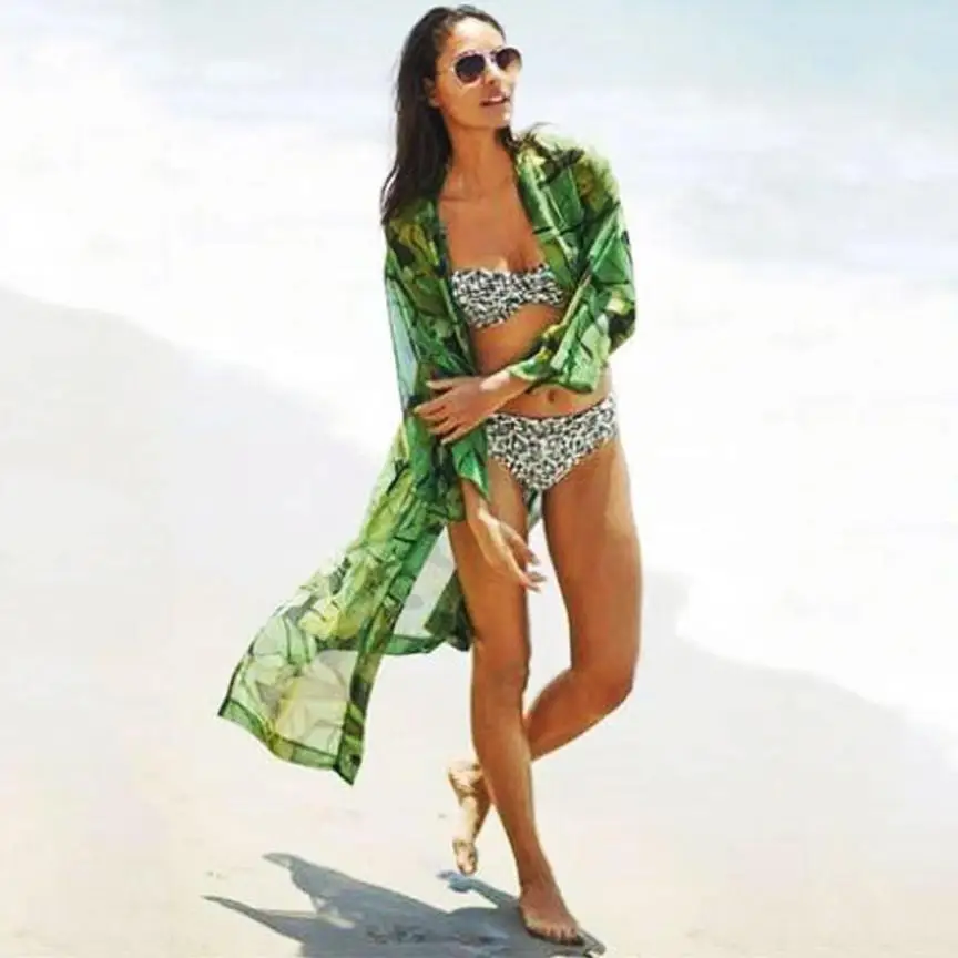 Summer Beach Blouses Women Boho Green Leaf Pattern Kimono Cardigan Brazil Style Womens Casual Chiffon Blouse Tops Blusas #Z
Summer Beach Blouses Women Boho Green Leaf Pattern Kimono Cardigan Brazil Style Womens Casual Chiffon Blouse Tops Blusas #Z