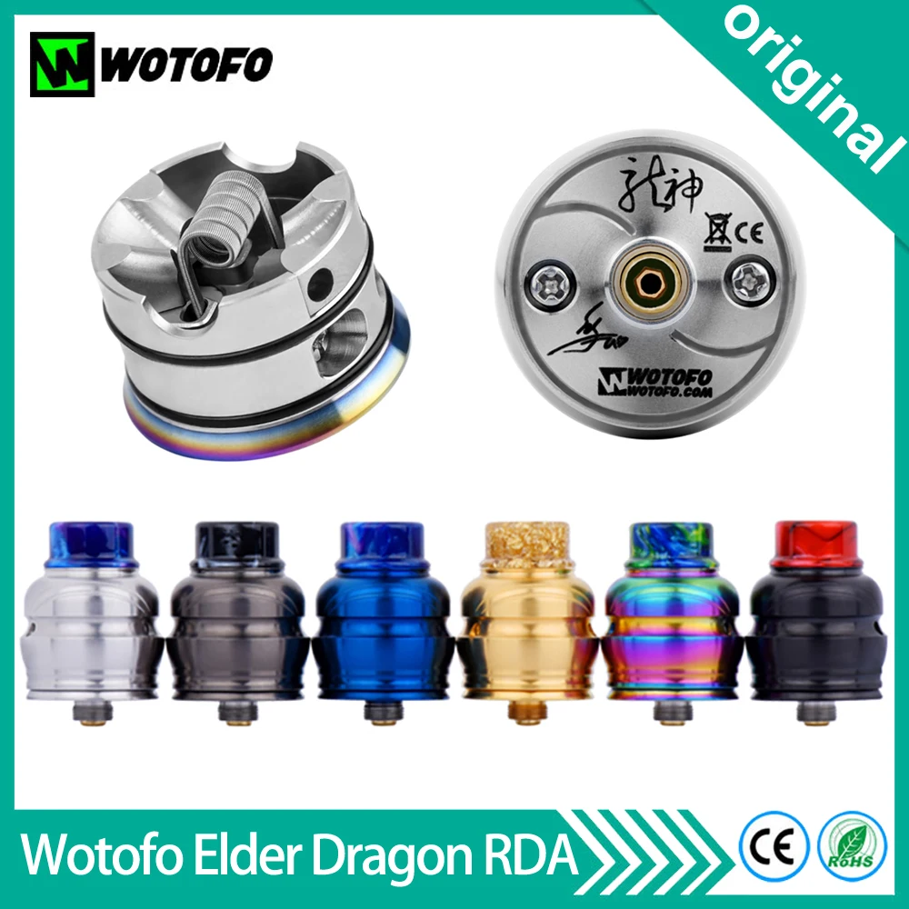 Original Wotofo Elder Dragon RDA Tank 22mm Top Filling Rebuilding Dripping Atomizer Vape Tank For 510 Thread E Cigarette
Original Wotofo Elder Dragon RDA Tank 22mm Top Filling Rebuilding Dripping Atomizer Vape Tank For 510 Thread E Cigarette