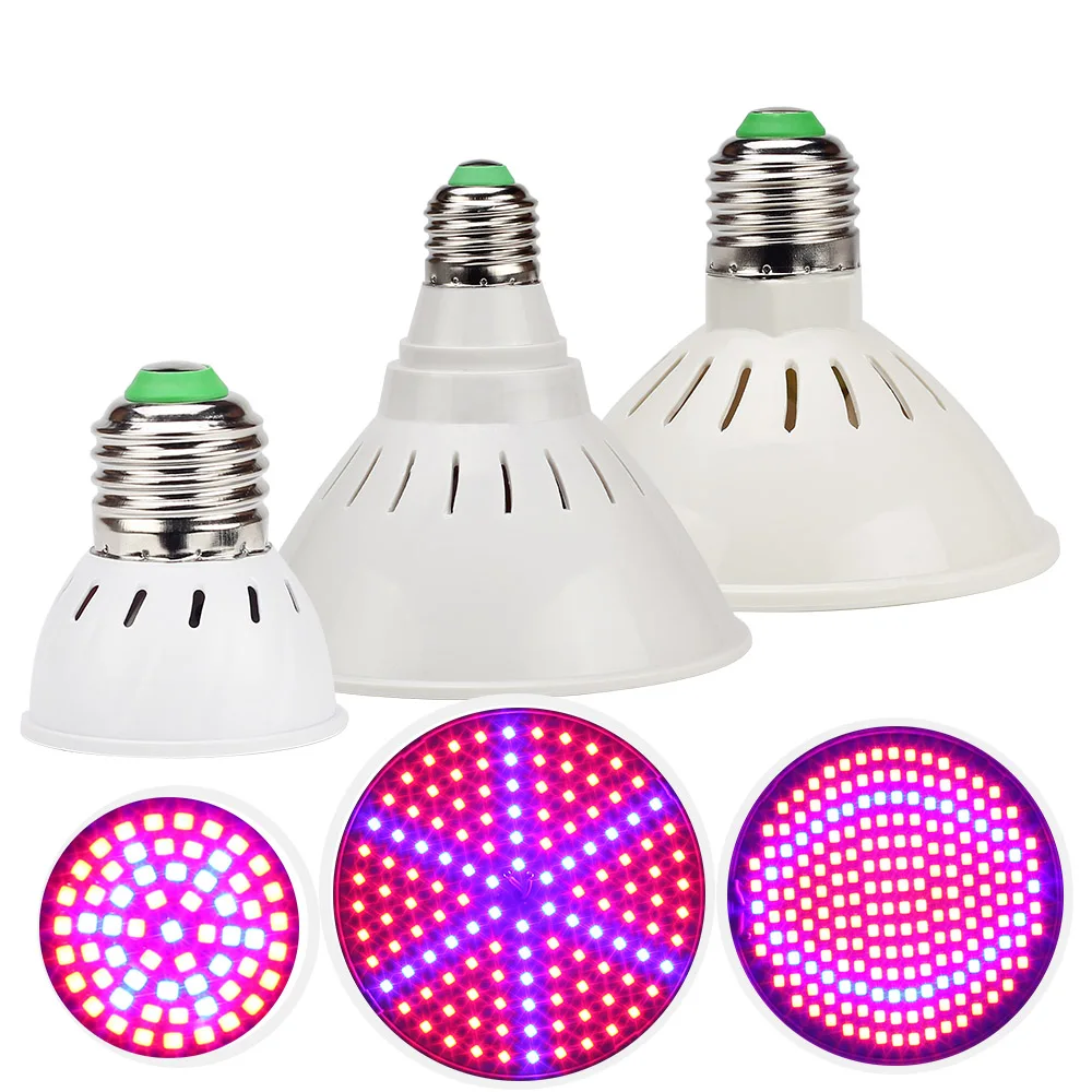 Full Spectrum LED Grow light E27 Bulb SMD 2835 60/126/200LEDs Bulb Lamp for hydroponics system greenhouse plant growing Lamp
Full Spectrum LED Grow light E27 Bulb SMD 2835 60/126/200LEDs Bulb Lamp for hydroponics system greenhouse plant growing Lamp