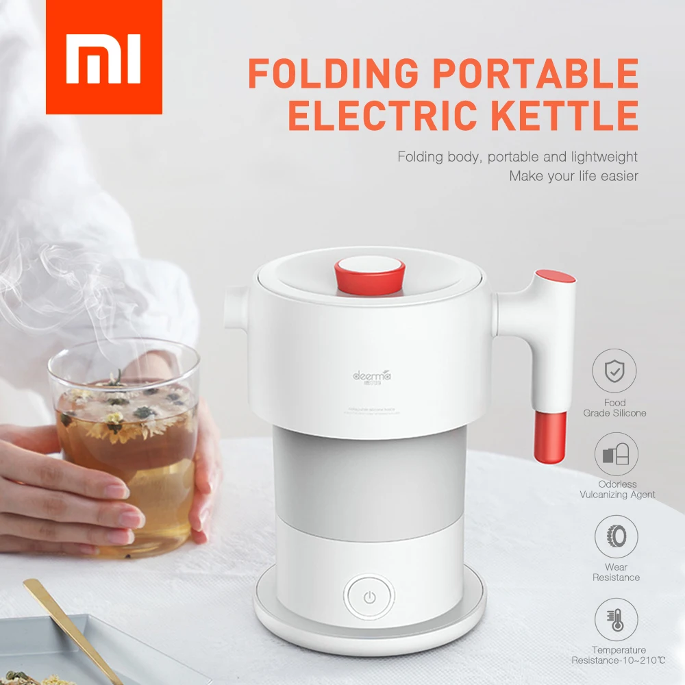 Xiaomi Deerma 0.6L Folding Portable Electric Water Kettle Handheld Electric Water Flask Pot Auto Power-Off Protection Kettle
Xiaomi Deerma 0.6L Folding Portable Electric Water Kettle Handheld Electric Water Flask Pot Auto Power-Off Protection Kettle