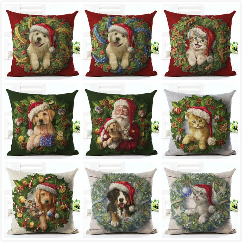 2019 New Year Cartoon Pattern Cat and Dog 45x45cm Pillowcase Merry Christmas Decorations for Home Santa Clause Linen Cover Natal
2019 New Year Cartoon Pattern Cat and Dog 45x45cm Pillowcase Merry Christmas Decorations for Home Santa Clause Linen Cover Natal