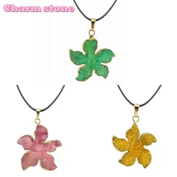 Natural Crystal Necklace starfish Five-pointed star Pendant Cluster dyeing stone for the one/lover
Natural Crystal Necklace starfish Five-pointed star Pendant Cluster dyeing stone for the one/lover