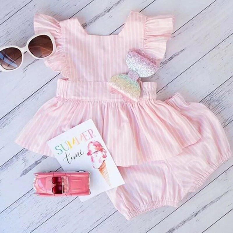 1-6 Years Toddler Kid Baby Girls Striped Ruffle Backless Tops Dress Shorts Pants Summer Sleeveless Outfit Clothes 2019 New
1-6 Years Toddler Kid Baby Girls Striped Ruffle Backless Tops Dress Shorts Pants Summer Sleeveless Outfit Clothes 2019 New
