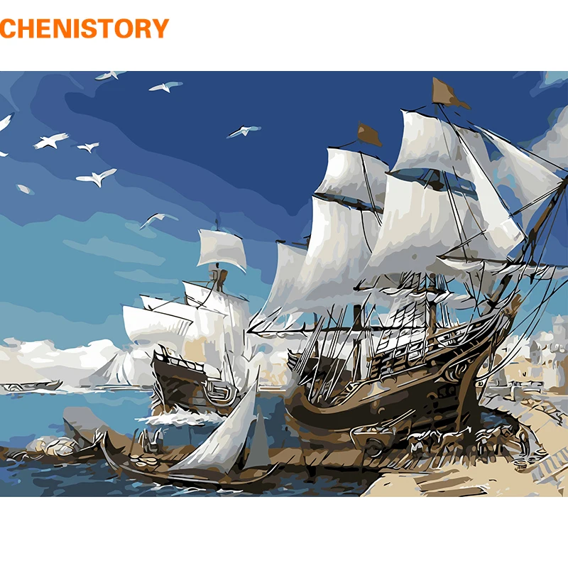 CHENISTORY Sailing Boat Oil Painting By Numbers Scenery Kit Drawing Painting By Numbers Acrylic Paint On Canvas For Room Artwork
CHENISTORY Sailing Boat Oil Painting By Numbers Scenery Kit Drawing Painting By Numbers Acrylic Paint On Canvas For Room Artwork