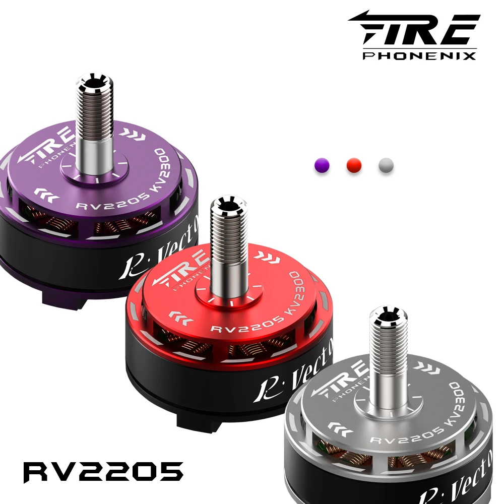 

1 PCS FIRE PHONENIX RV 2205 Motor Brushless Drone Motor 2300KV/2500KV Purple/Red CW CCW For FPV RC Drone Quadcopter