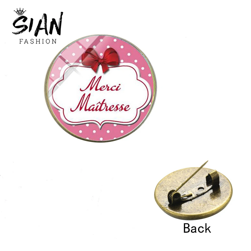 Брошь SIAN Fashion Merci Maitresse буквы из кристаллов брошь для учителя|Броши| |