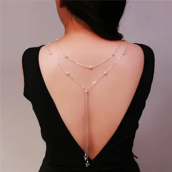 New design glass crystal pendant pearl backdrop necklace back deep V bride wedding jewelry long backless dress back chain BN2
New design glass crystal pendant pearl backdrop necklace back deep V bride wedding jewelry long backless dress back chain BN2