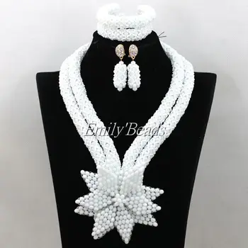 2016 Top Quality Plain White Crystal Beads Necklace Set African Nigerian Wedding Jewelry Sets Party Gifts Free Shipping ALJ015
2016 Top Quality Plain White Crystal Beads Necklace Set African Nigerian Wedding Jewelry Sets Party Gifts Free Shipping ALJ015