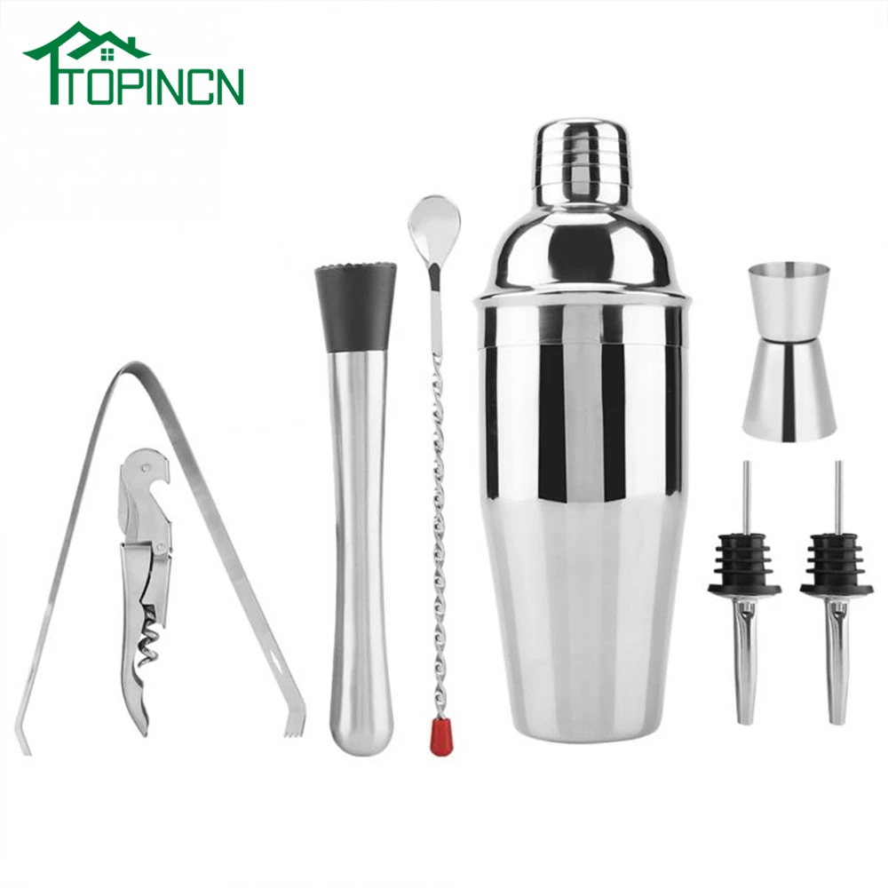 TOPINCN 8 Pcs/set Stainless Steel Cocktail Shaker Set Bartender Kit Bars Set Tool Professional Bartender Gadgets 350ml
TOPINCN 8 Pcs/set Stainless Steel Cocktail Shaker Set Bartender Kit Bars Set Tool Professional Bartender Gadgets 350ml