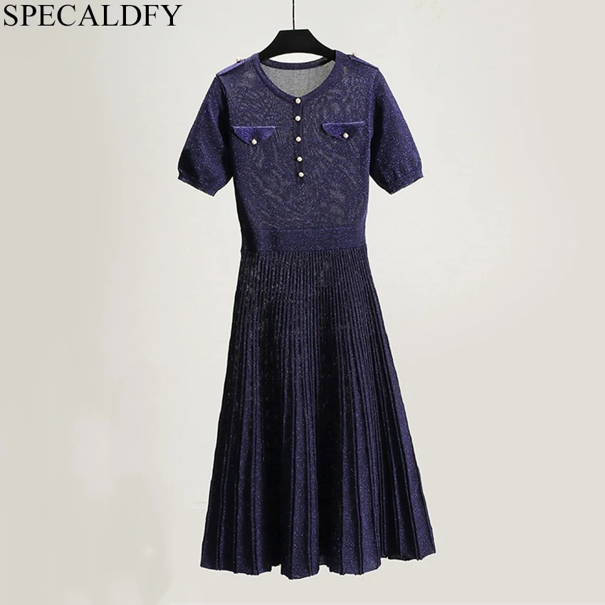 European Fashion Runway Dresses 2019 Women High Quality Vintage Brand Sweater Dress Summer Knitted Dress Pleated Robe Femme
European Fashion Runway Dresses 2019 Women High Quality Vintage Brand Sweater Dress Summer Knitted Dress Pleated Robe Femme