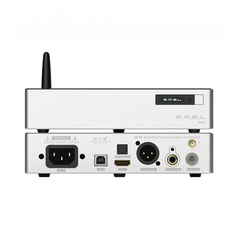 SMSL B2 Hifi DSD512 DAC USB Interface High Precision Clock Source Bluetooth Digital Interface to I2S Coaxial/Optical/AES/BNC
SMSL B2 Hifi DSD512 DAC USB Interface High Precision Clock Source Bluetooth Digital Interface to I2S Coaxial/Optical/AES/BNC