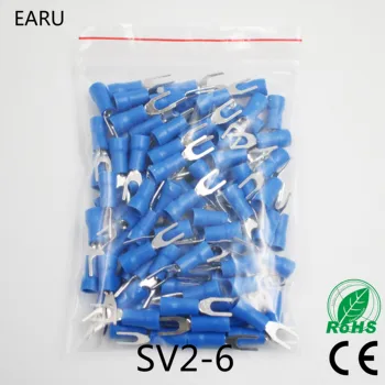 SV2-6 Blue insulation Furcate Terminal Cable Connector Wire Connector 100PCS/Pack SV2.5-6 SV
SV2-6 Blue insulation Furcate Terminal Cable Connector Wire Connector 100PCS/Pack SV2.5-6 SV