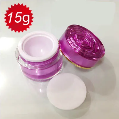 15ml purple rose flower cosmetic container ,0.5 ounce cream jar with flower lid ,15g Cosmetic Packaging cosmetic container
15ml purple rose flower cosmetic container ,0.5 ounce cream jar with flower lid ,15g Cosmetic Packaging cosmetic container