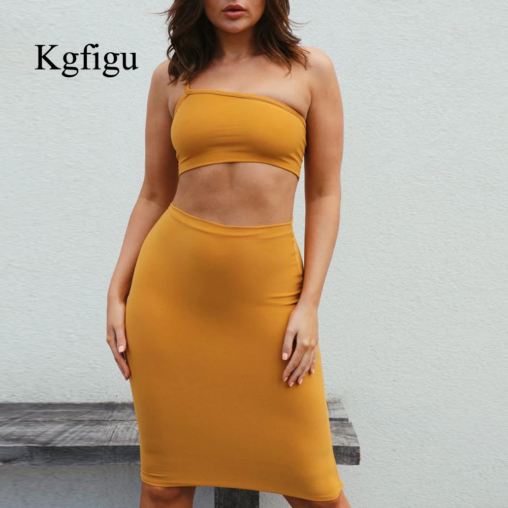 KGFIGU yellow dress summer clothes for women two piece outfits Casual solid cotton skirt set conjunto deportivo mujer wholesale
KGFIGU yellow dress summer clothes for women two piece outfits Casual solid cotton skirt set conjunto deportivo mujer wholesale