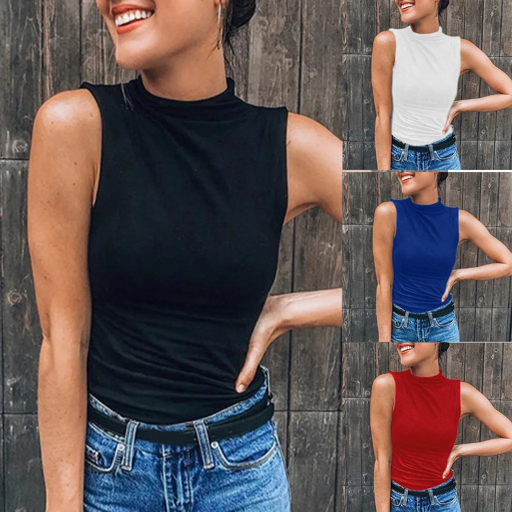 2019 Fashion Summer Tank Tops Women Top For Ladies Sleeveless Turtleneck O-neck Solid Casual femme Vest Plus Size 4.1
2019 Fashion Summer Tank Tops Women Top For Ladies Sleeveless Turtleneck O-neck Solid Casual femme Vest Plus Size 4.1