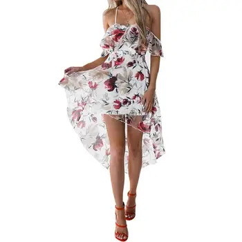 Yfashion Women Sweet Off Shoulder Dress Summer Backless Floral Dress Fashion Ruffles Cross Strap Dresses
Yfashion Women Sweet Off Shoulder Dress Summer Backless Floral Dress Fashion Ruffles Cross Strap Dresses