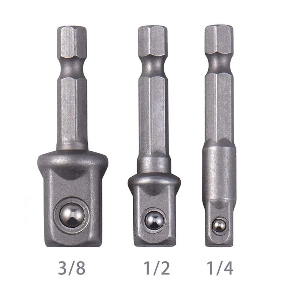 Steel Socket Adapter Hex Shank to 1/4" 3/8" 1/2" Extension Drill Bits Bar Hex Bit Set Power Tools For Screwdriver 3pcs/set
Steel Socket Adapter Hex Shank to 1/4" 3/8" 1/2" Extension Drill Bits Bar Hex Bit Set Power Tools For Screwdriver 3pcs/set