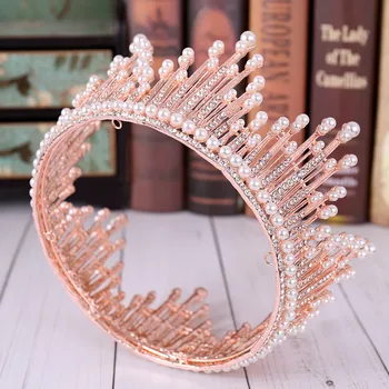 Bride Queen Crown Wedding Hair Jewelry Pearls Rhinestone Tiaras and Crowns Hair Ornaments Diadem Hair Accessories Pageant
Bride Queen Crown Wedding Hair Jewelry Pearls Rhinestone Tiaras and Crowns Hair Ornaments Diadem Hair Accessories Pageant