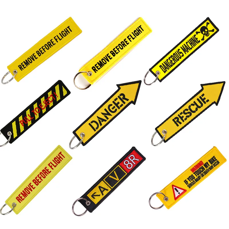 Wholesale Remove Before Flight Keychain Key Ring Embroidery Buckles for Motorcycle cloth Key Tag Yelloew Danger
Wholesale Remove Before Flight Keychain Key Ring Embroidery Buckles for Motorcycle cloth Key Tag Yelloew Danger