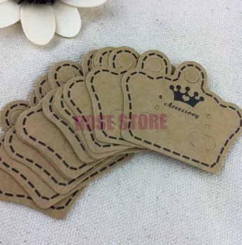 Custom 400 pcs white crown shape paper cards with black logo printing 
Custom 400 pcs white crown shape paper cards with black logo printing