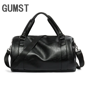 GUMST New Men Travel Duffle Bag PU Leather Men's Travel Bags Black Shoulder Handbag Bucket Shape Messenger Bag
GUMST New Men Travel Duffle Bag PU Leather Men's Travel Bags Black Shoulder Handbag Bucket Shape Messenger Bag